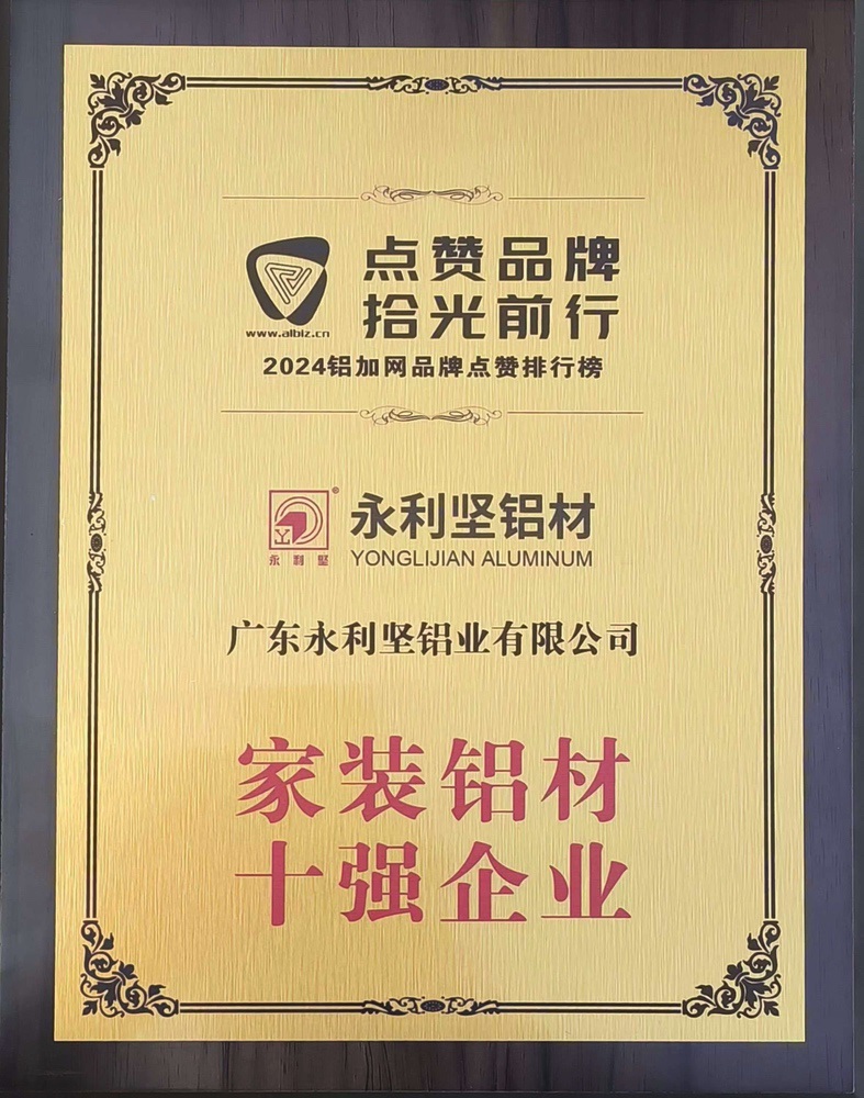 Top 10 Enterprises in Home Decoration Aluminum Materials Industry in 2024