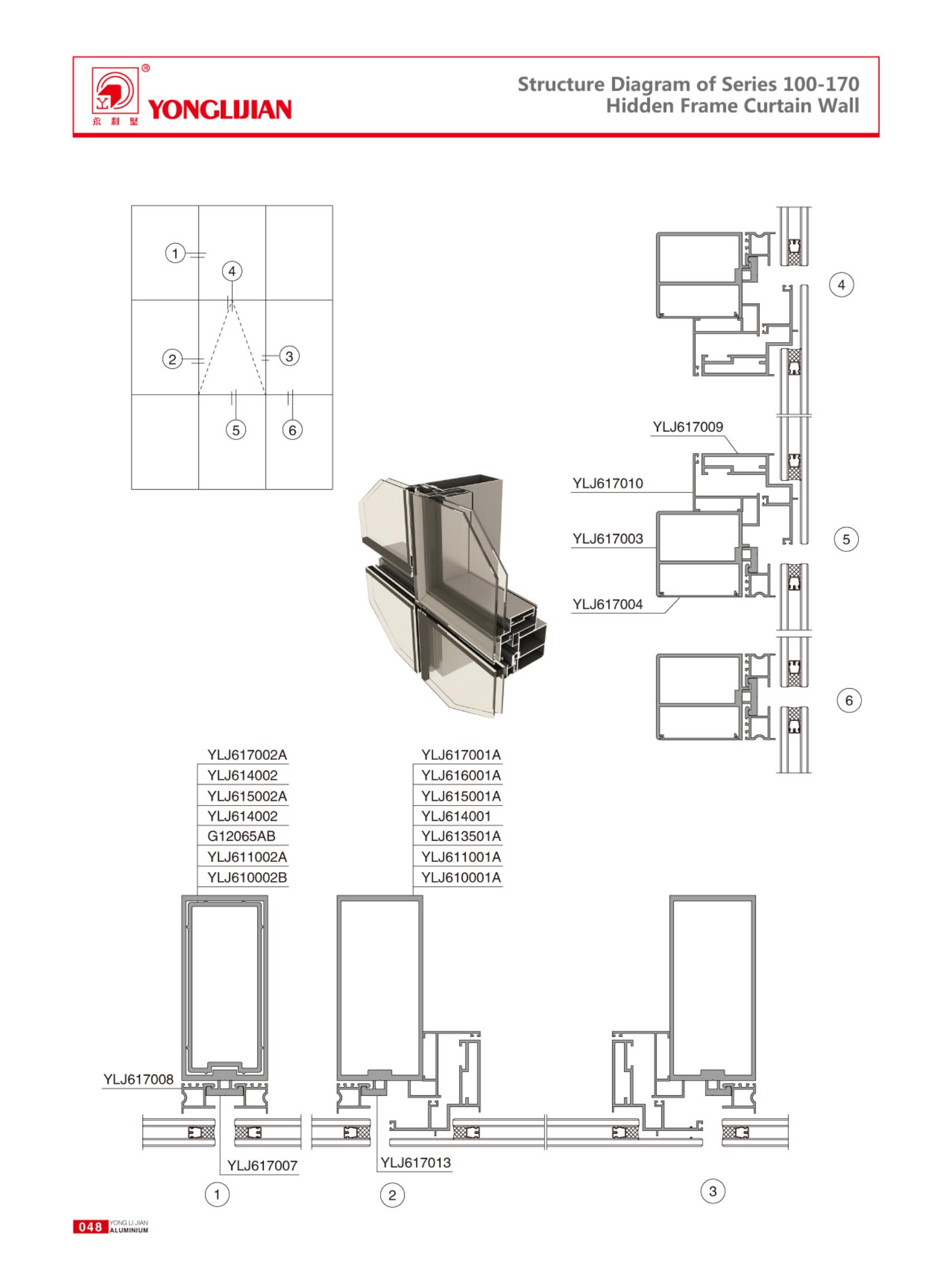 Structure Diagram of Series 100-170Hidden Frame Curtain Wall (2).jpg