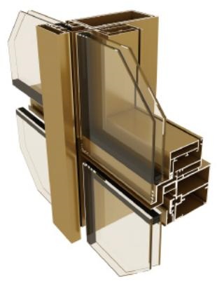 CRMD 160-200 Semi Hidden Frame Curtain Wall