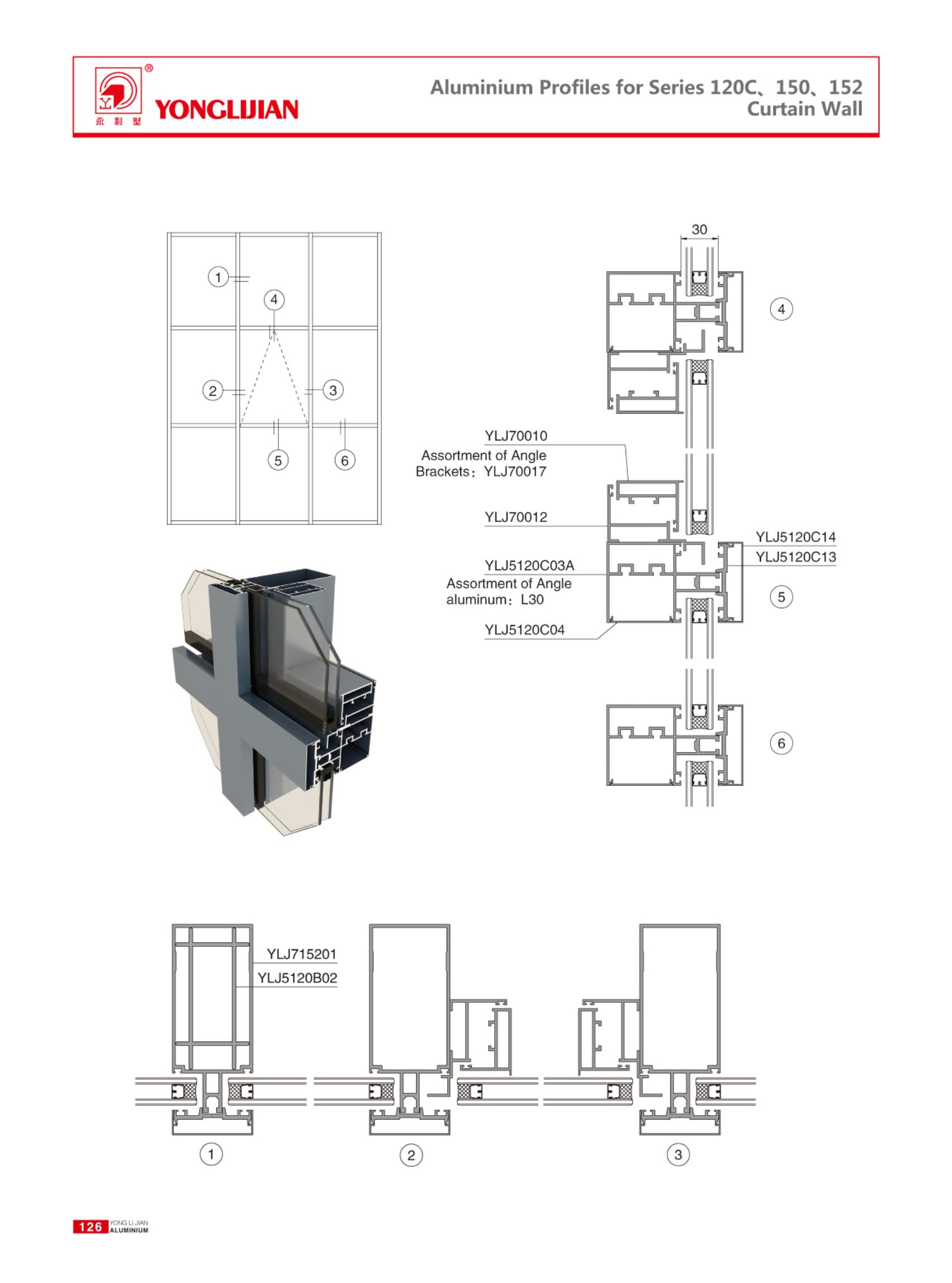 Structure Diagram of Series 120C、150Semi-Hidden Curtain Wall (5).jpg
