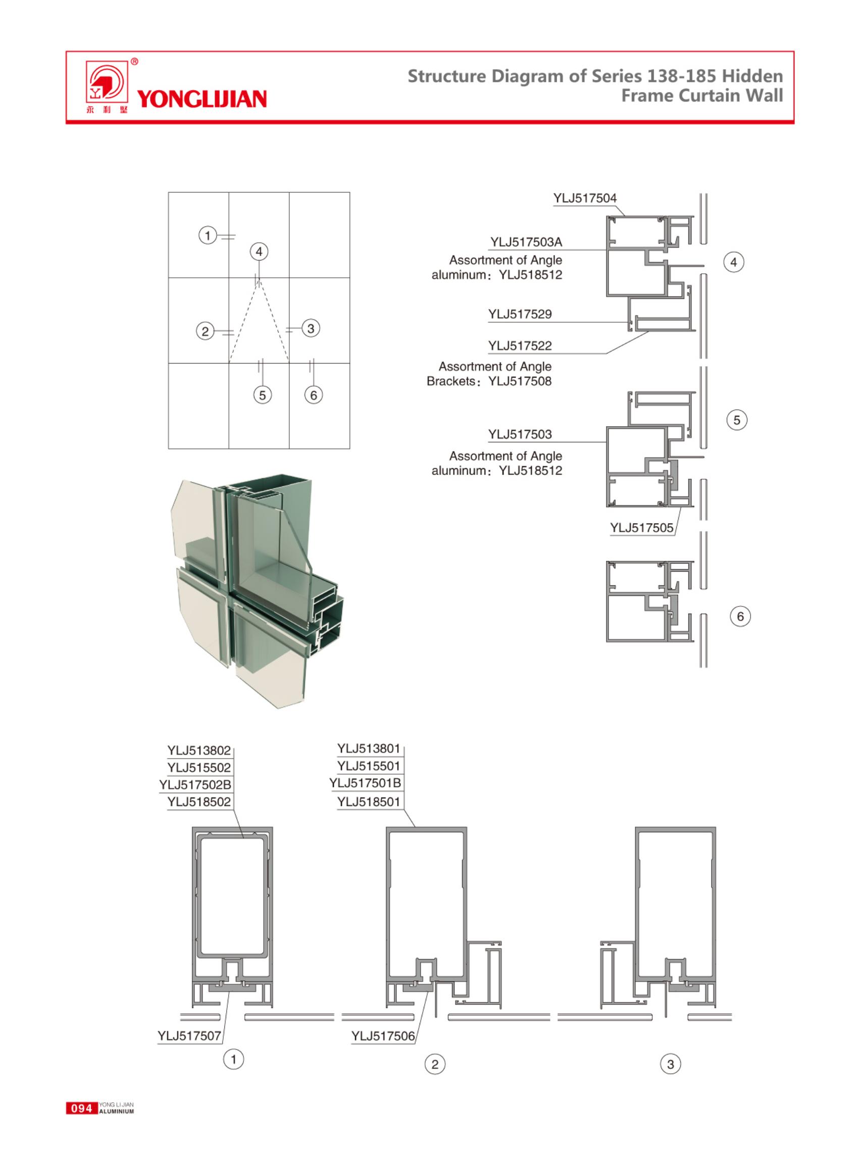 Structure Diagram of Series 138-185 HiddenFrame Curtain Wall.jpg
